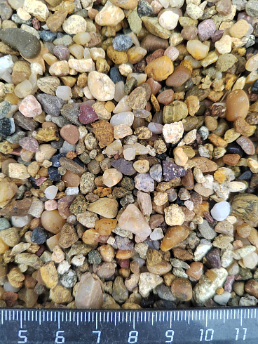 Галька речная окат (рыжая) фр.3-5 мм купить в Королеве 