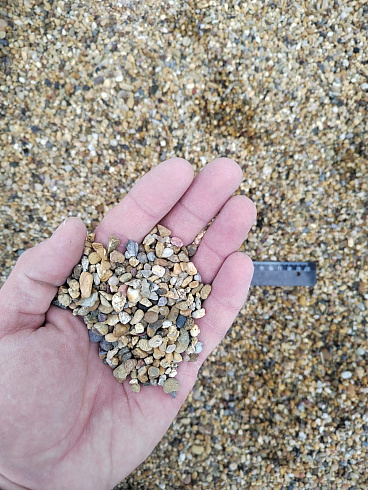 Галька речная окат (рыжая) фр.3-5 мм купить в Королеве 