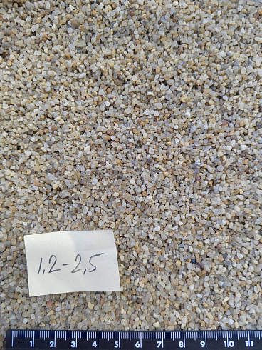 Кварцевый песок сухой фракцинированный фр. 1,2-2,5 мм.  купить в Королеве фото Камень Клуб