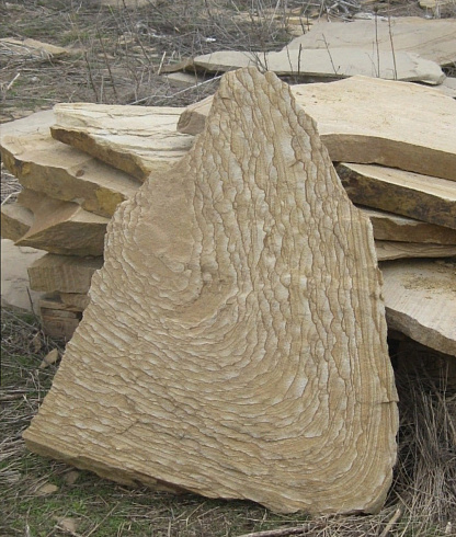 Kamenclub.ru: Форматный камень (плаха) пошаговая дорожка от 70-150 см (4 -12 см)  купить в Королеве плитняк  форматный плаха желтый песчаник 9 000 руб/т   фото КАМЕНЬ КЛУБ