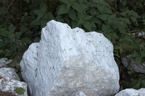 Kamenclub.ru: Мраморизированный известняк фр. 100-500 мм.  купить в Королеве известняк серый белый темно-серый сероватый валун природного образования окатанный 10500 руб/т   фото КАМЕНЬ КЛУБ