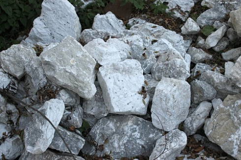 Kamenclub.ru: Мраморизированный известняк фр. 100-500 мм.  купить в Королеве известняк серый белый темно-серый сероватый валун природного образования окатанный 10500 руб/т   фото КАМЕНЬ КЛУБ