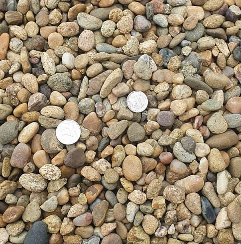 Kamenclub.ru: Галька окат (серо-желтая) фр.10-20 мм. купить  в Королеве галька серо-желтая, рыжая, серый речная окатанная округлая галька 5000 руб/т   фото КАМЕНЬ КЛУБ