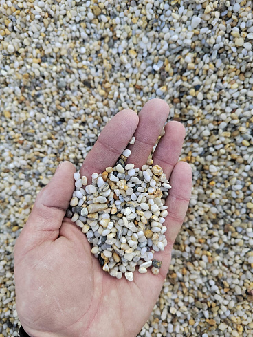 фото Галька крымская жемчужная фр. 3-5 мм. купить в Королеве  в интернет-портале КАМЕНЬ КЛУБ