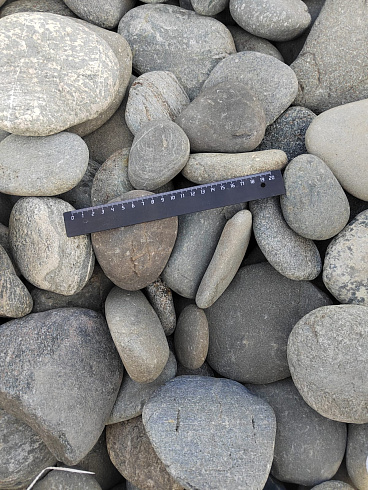 Kamenclub.ru: Галька речная плоская (ассорти) фр. 70-150 мм. купить  в Королеве галька галечник серый белый темно-серый синий светло-серый плоская природная галька  9000 руб/т   фото КАМЕНЬ КЛУБ