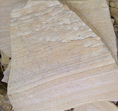 Kamenclub.ru: Песчаник пластушка желтый с рисунком (4-6 см)  купить в Королеве плитняк пластушка желтый с рисунком песчаник 9 000 руб/м3   фото КАМЕНЬ КЛУБ