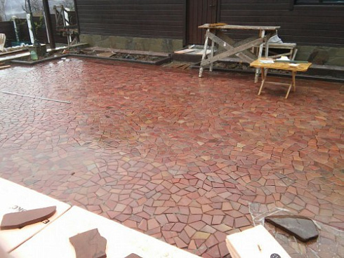 Kamenclub.ru: Песчаник брусчатка (Готика) art PSK-L-01  купить в Королеве    2600 руб/кв.м    фото КАМЕНЬ КЛУБ