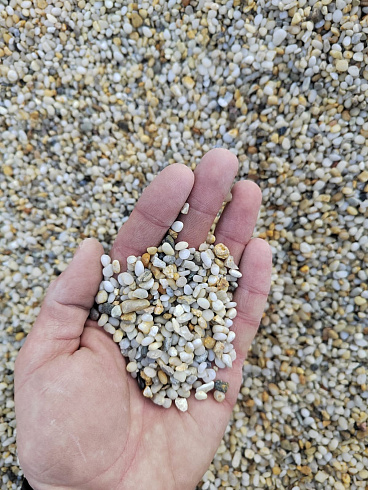 фото Галька крымская жемчужная фр. 3-5 мм. купить в Королеве  в интернет-портале КАМЕНЬ КЛУБ